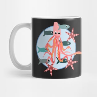 Octopus, in his element, pattern Mug